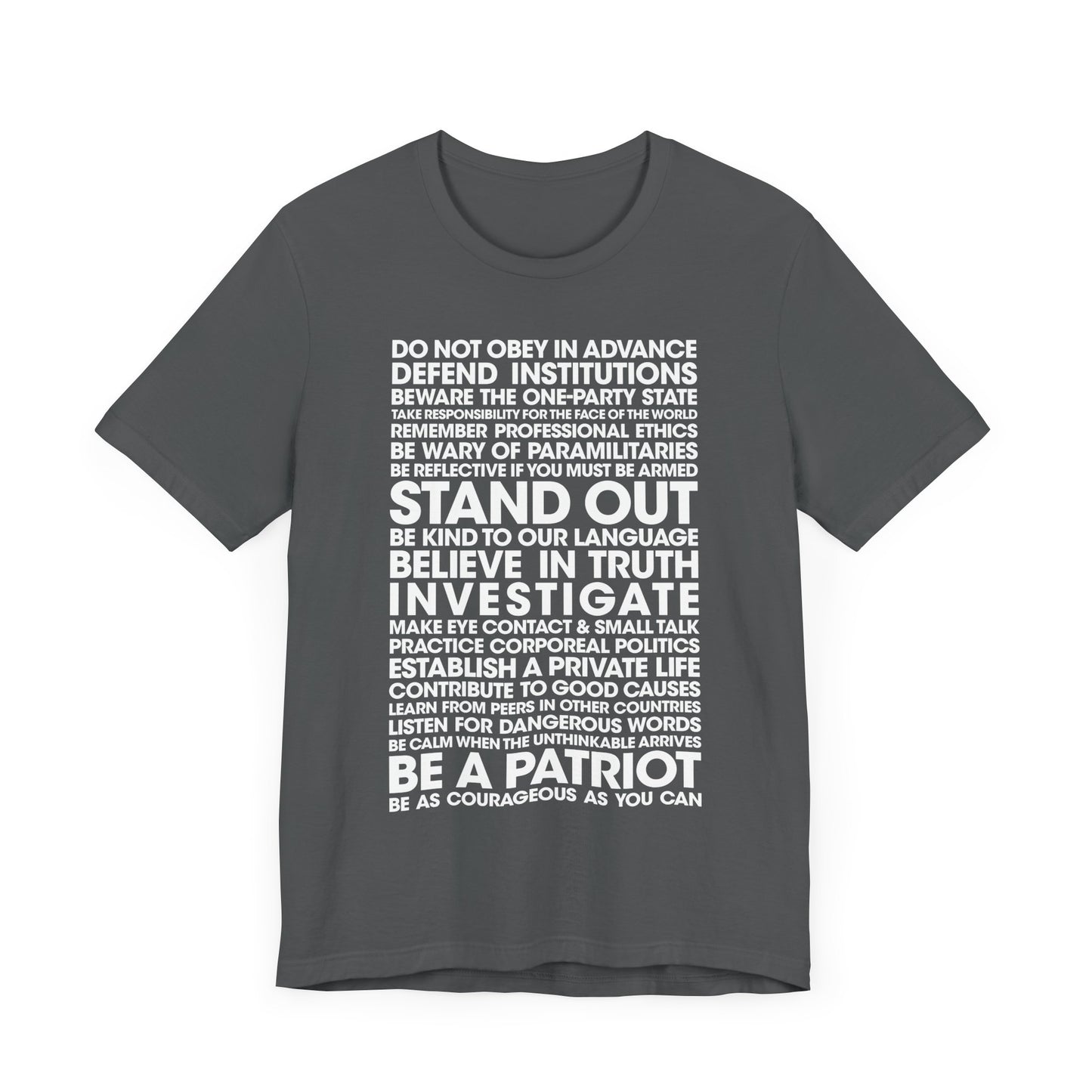 20 Lessons for Fighting Fascism & Tyranny T-Shirt