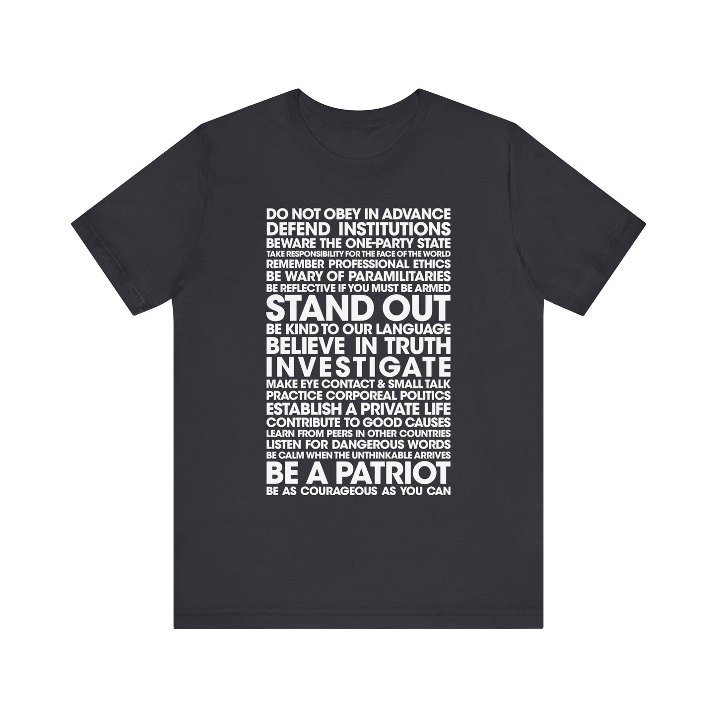 20 Lessons for Fighting Fascism & Tyranny T-Shirt