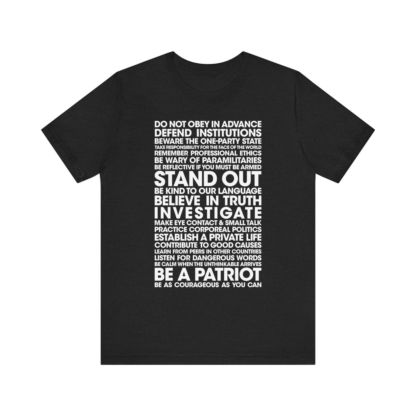 20 Lessons for Fighting Fascism & Tyranny T-Shirt