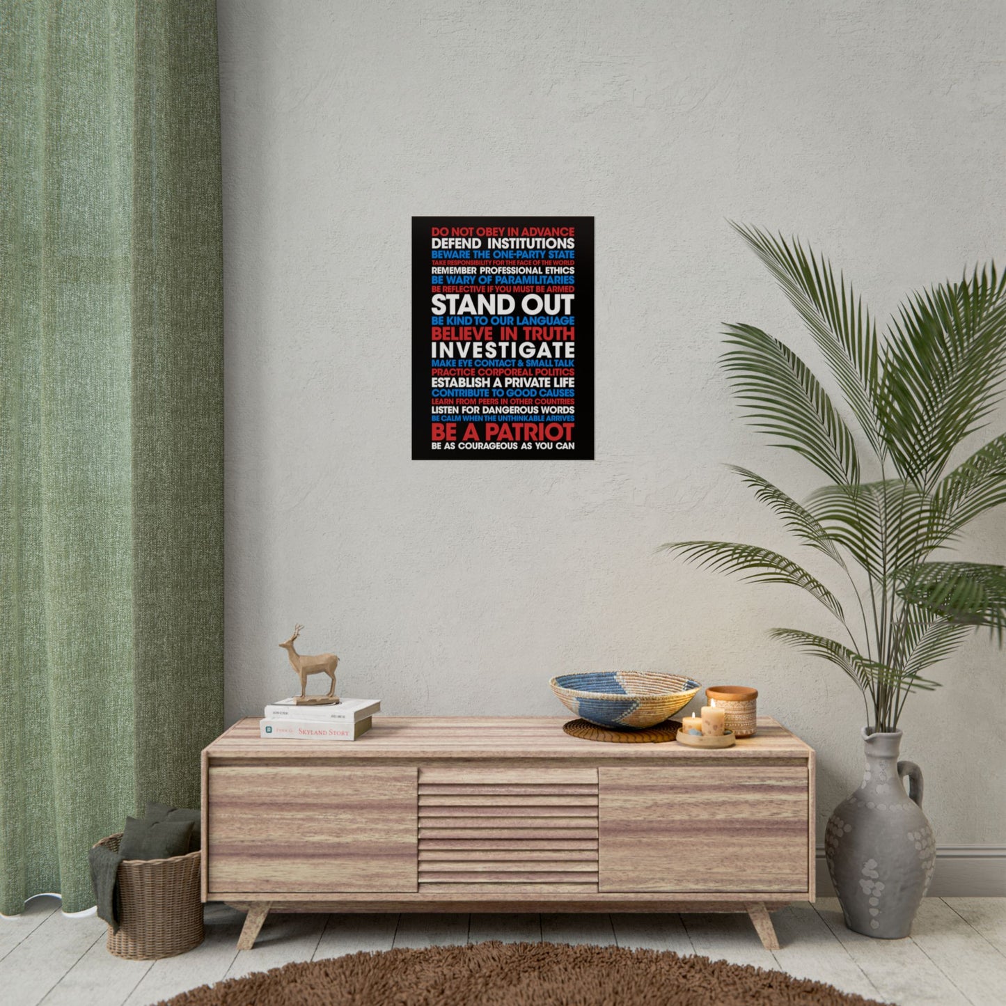 Poster - 20 Lessons for Fighting Fascism & Tyranny (Color)