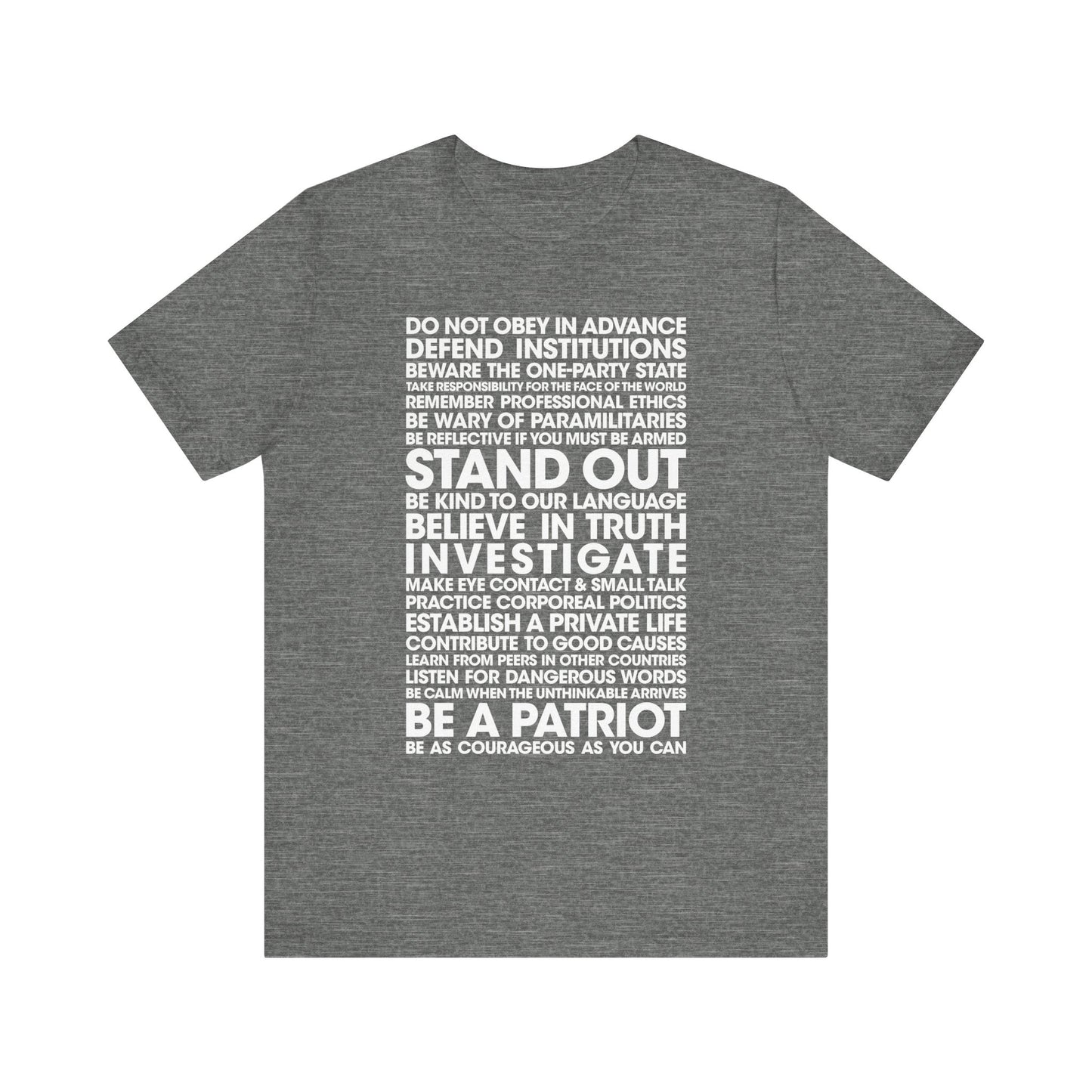20 Lessons for Fighting Fascism & Tyranny T-Shirt