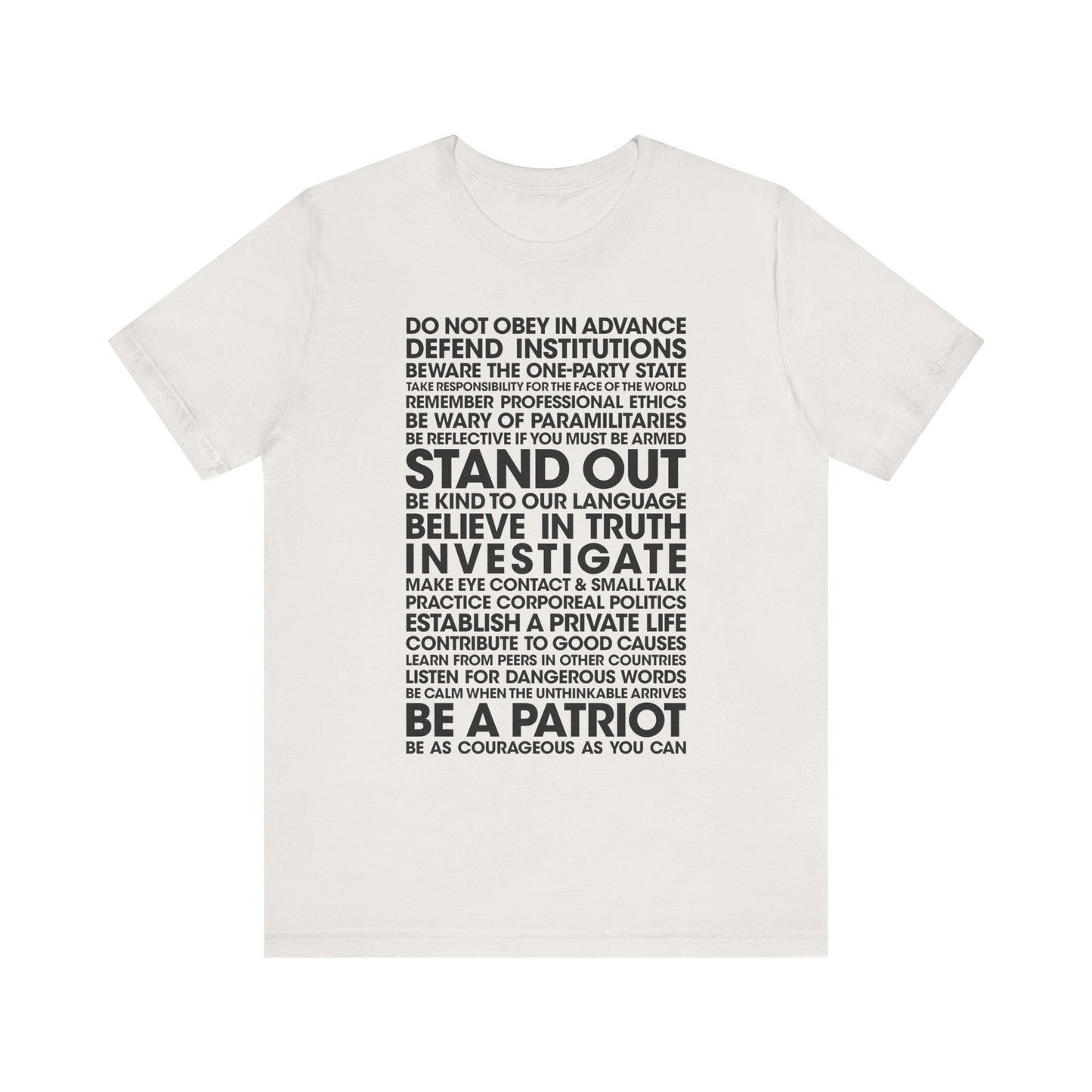 20 Lessons for Fighting Fascism & Tyranny T-Shirt