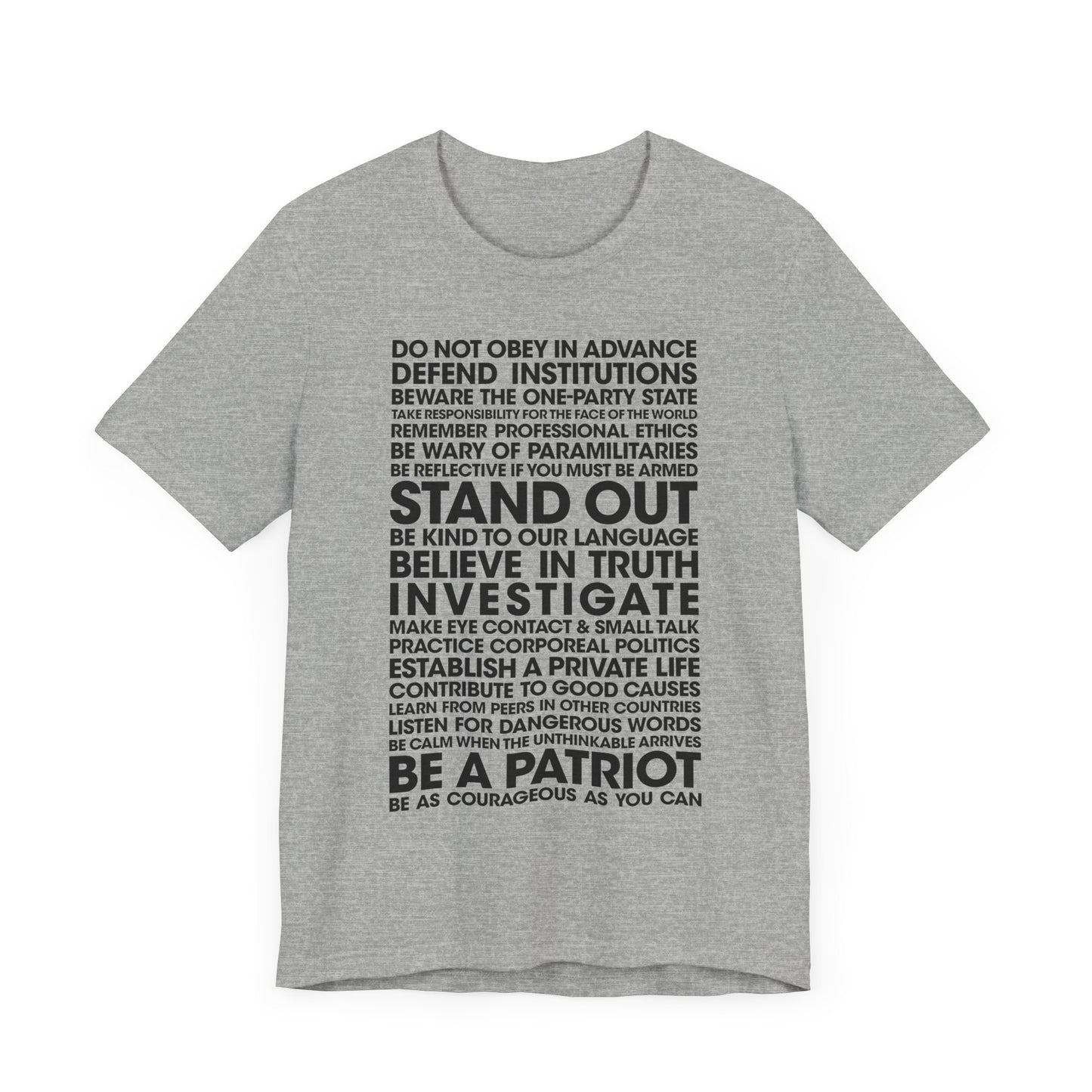 20 Lessons for Fighting Fascism & Tyranny T-Shirt