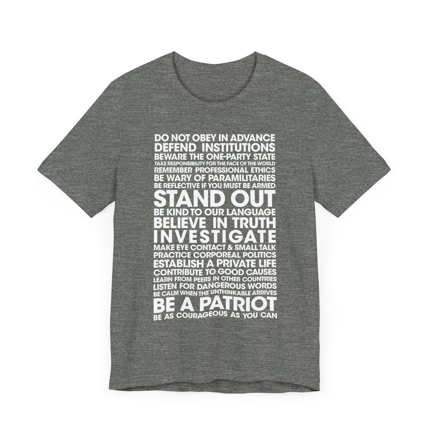 20 Lessons for Fighting Fascism & Tyranny T-Shirt