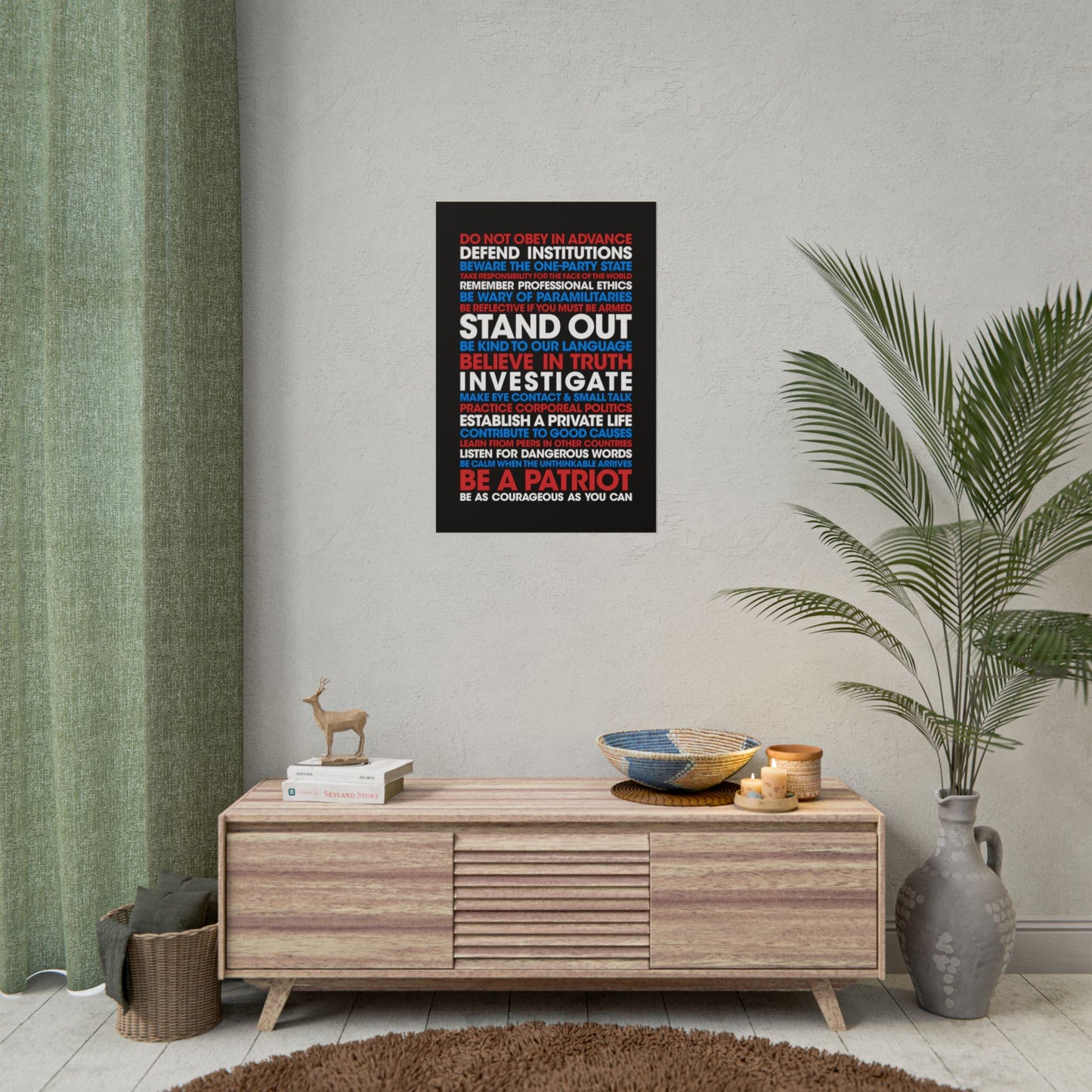 Poster - 20 Lessons for Fighting Fascism & Tyranny (Color)