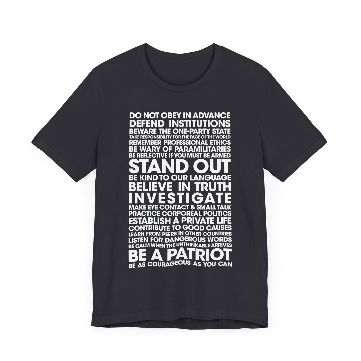 20 Lessons for Fighting Fascism & Tyranny T-Shirt