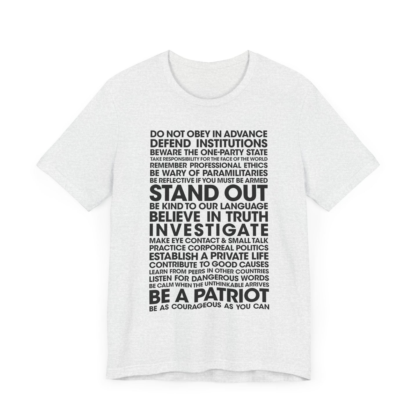 20 Lessons for Fighting Fascism & Tyranny T-Shirt