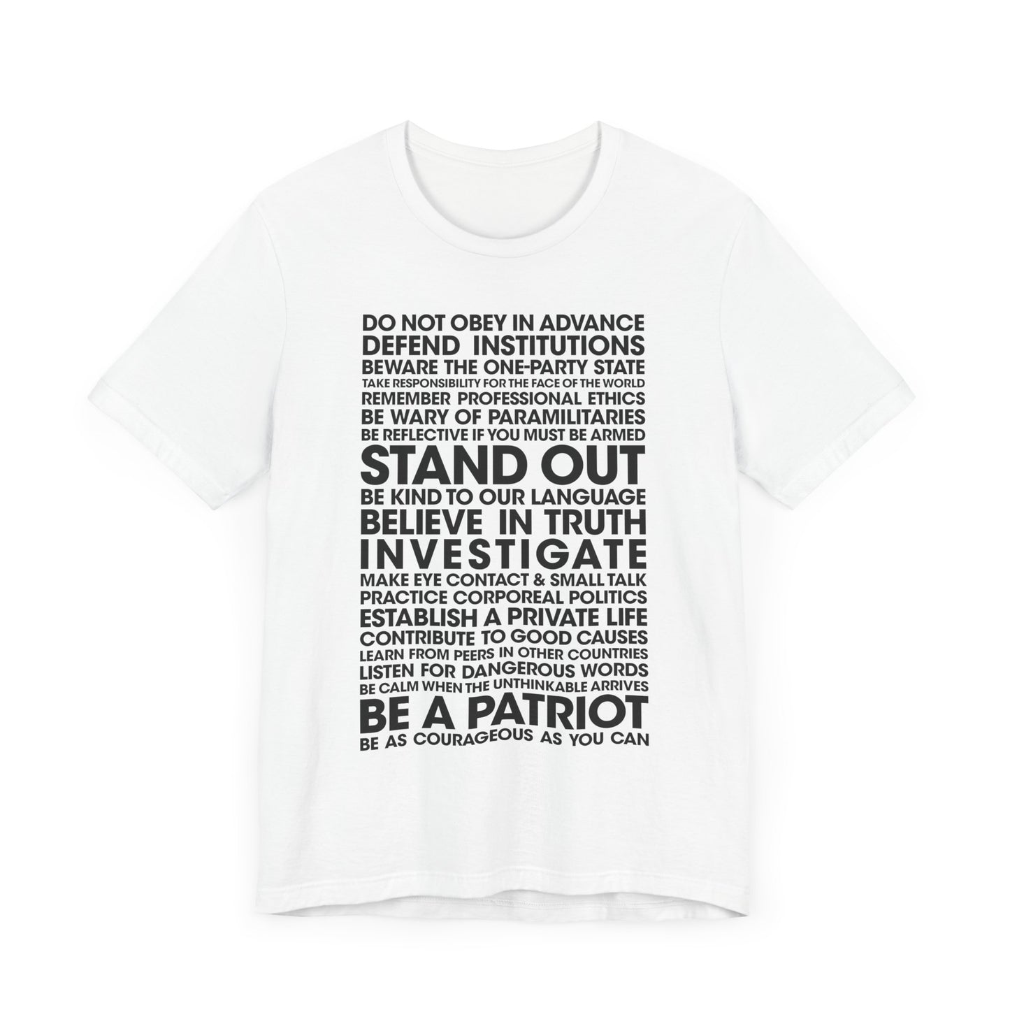 20 Lessons for Fighting Fascism & Tyranny T-Shirt