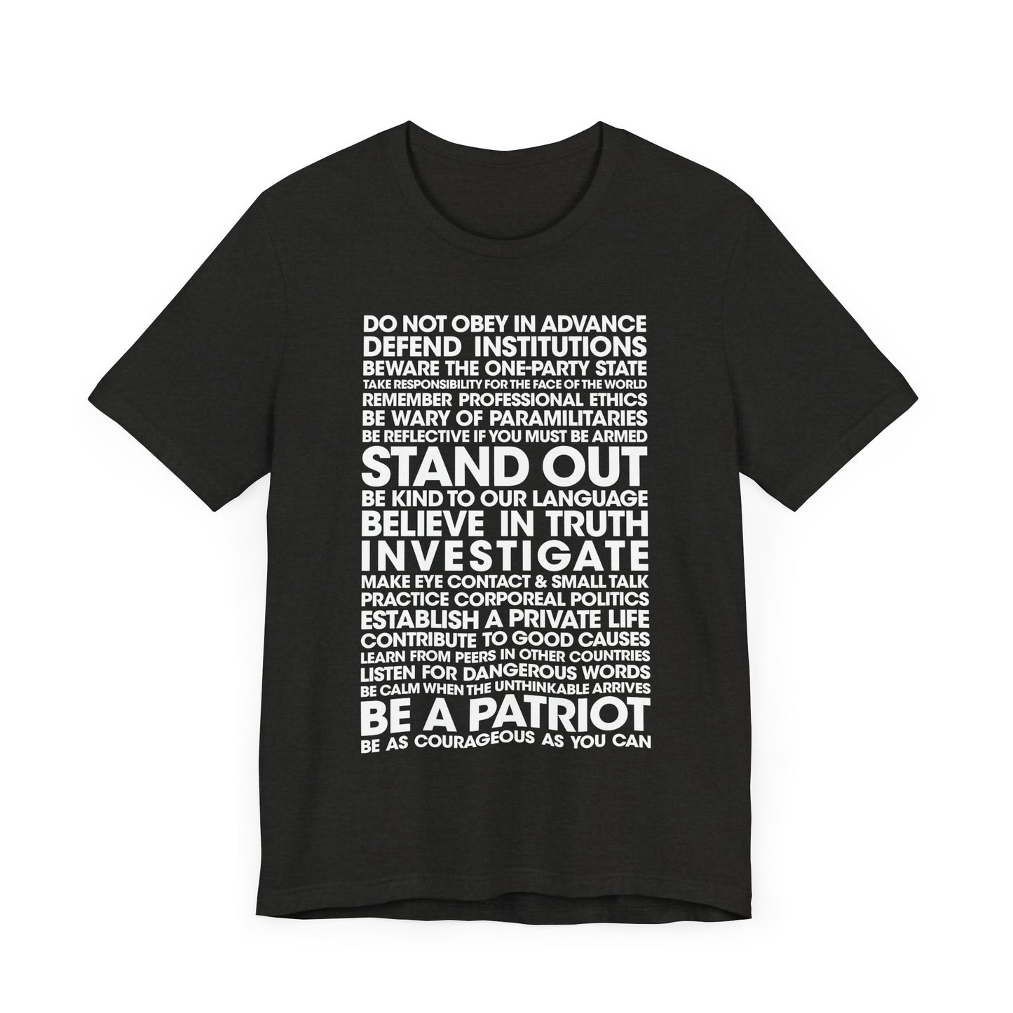 20 Lessons for Fighting Fascism & Tyranny T-Shirt