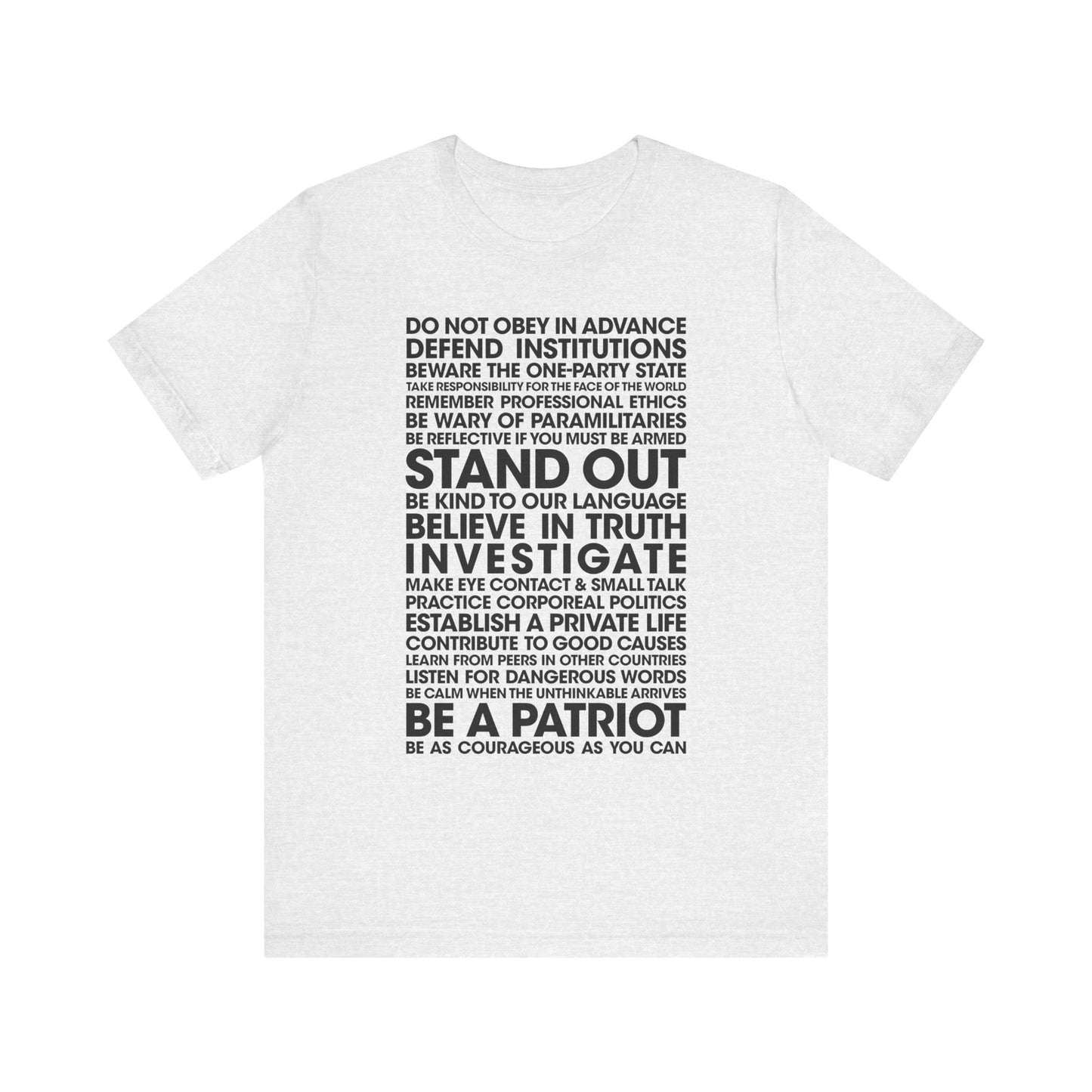 20 Lessons for Fighting Fascism & Tyranny T-Shirt