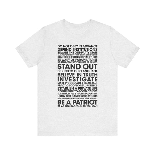 20 Lessons for Fighting Fascism & Tyranny T-Shirt