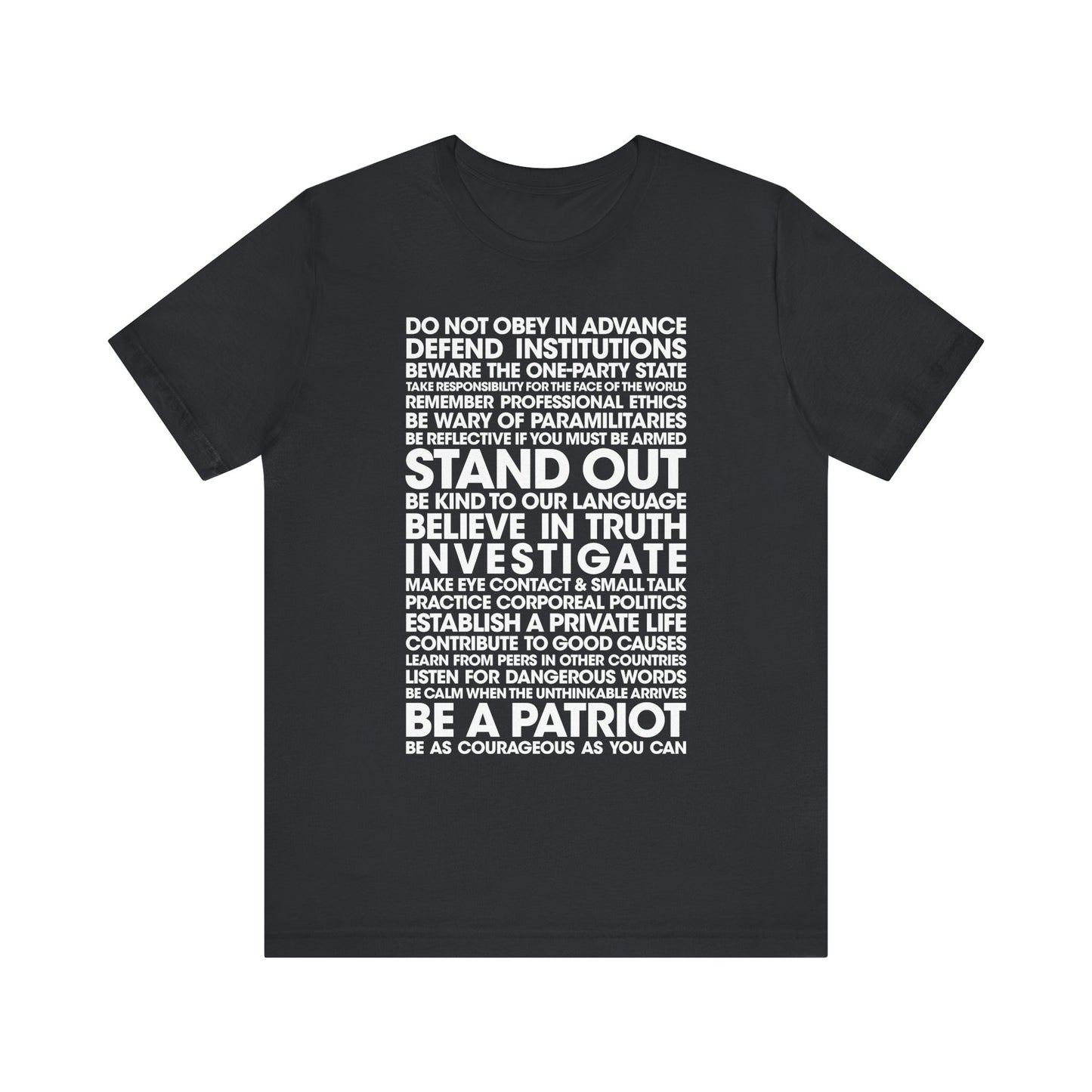 20 Lessons for Fighting Fascism & Tyranny T-Shirt