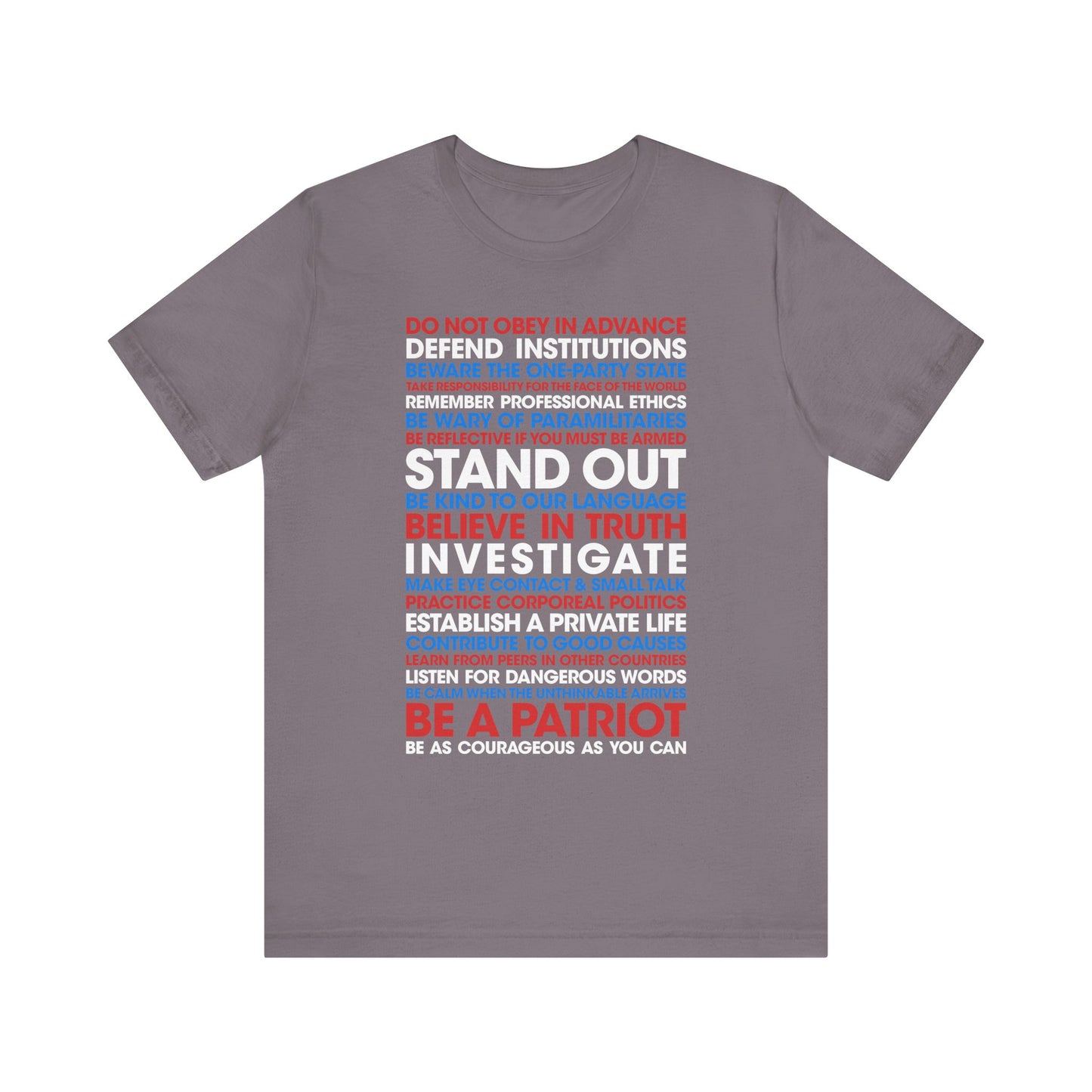 20 Lessons for Fighting Fascism & Tyranny T-Shirt (Color)
