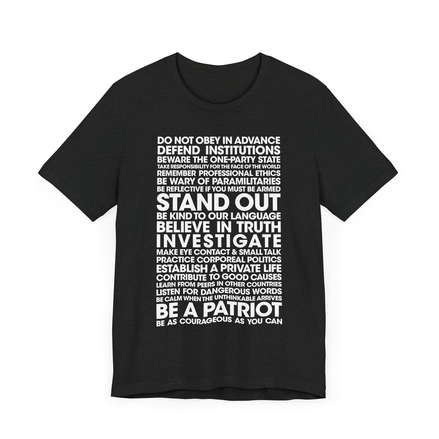 20 Lessons for Fighting Fascism & Tyranny T-Shirt