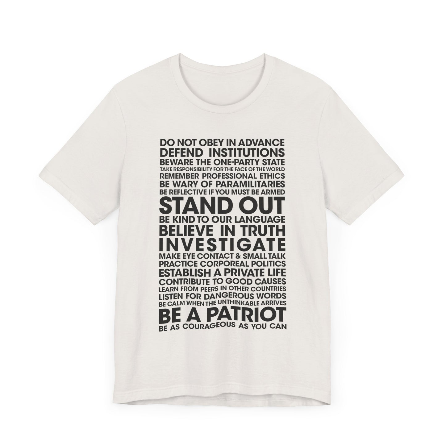 20 Lessons for Fighting Fascism & Tyranny T-Shirt