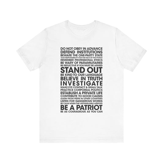 20 Lessons for Fighting Fascism & Tyranny T-Shirt