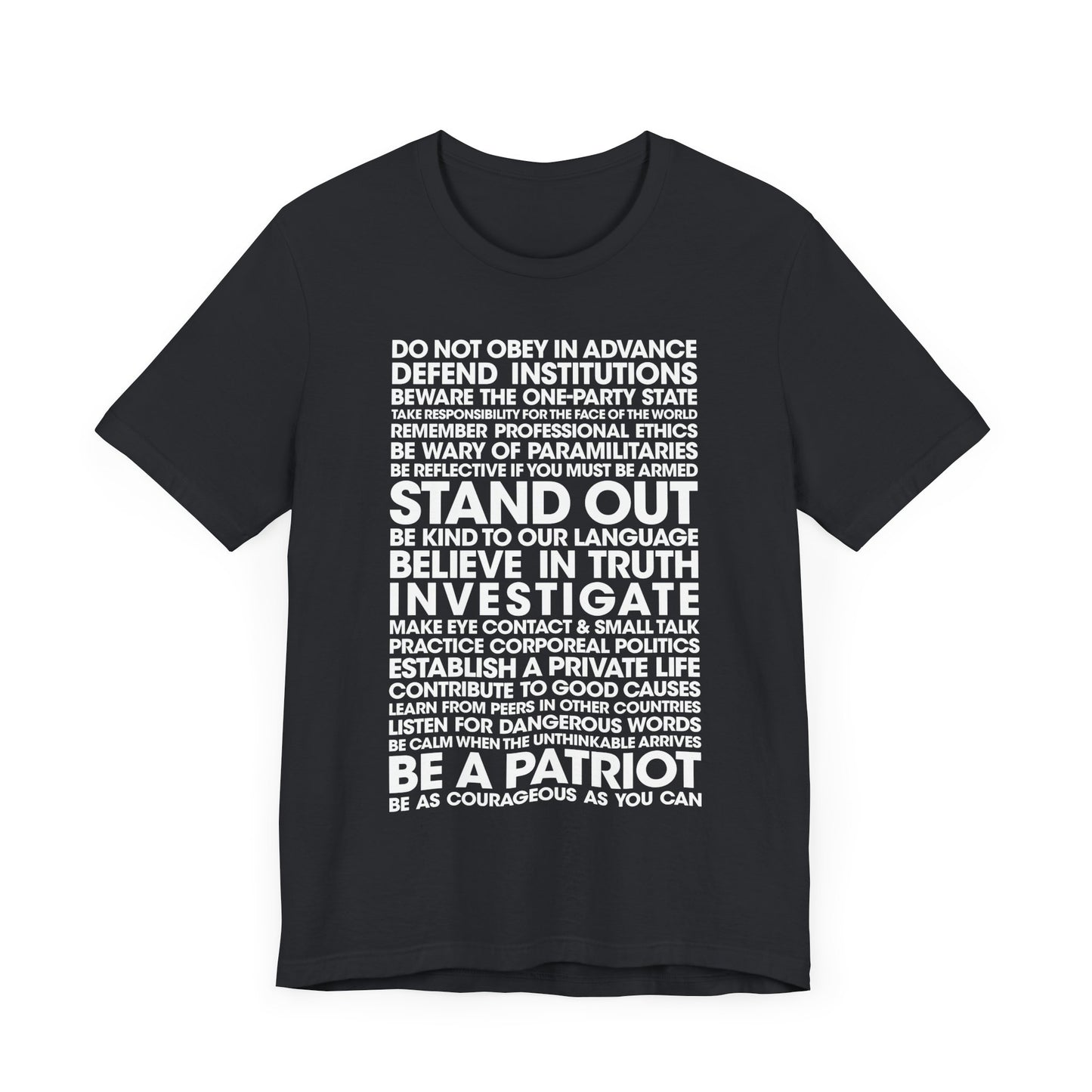 20 Lessons for Fighting Fascism & Tyranny T-Shirt