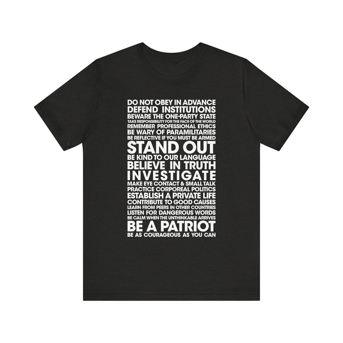 20 Lessons for Fighting Fascism & Tyranny T-Shirt