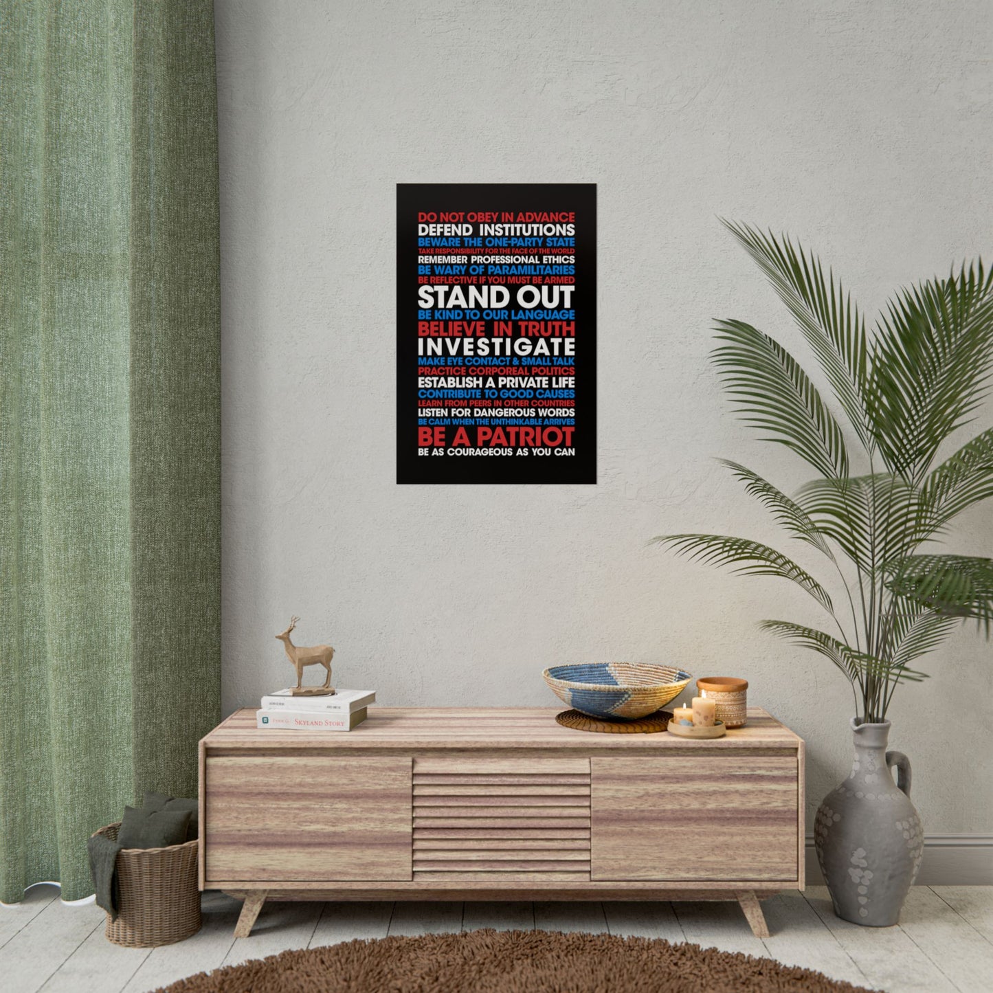 Poster - 20 Lessons for Fighting Fascism & Tyranny (Color)