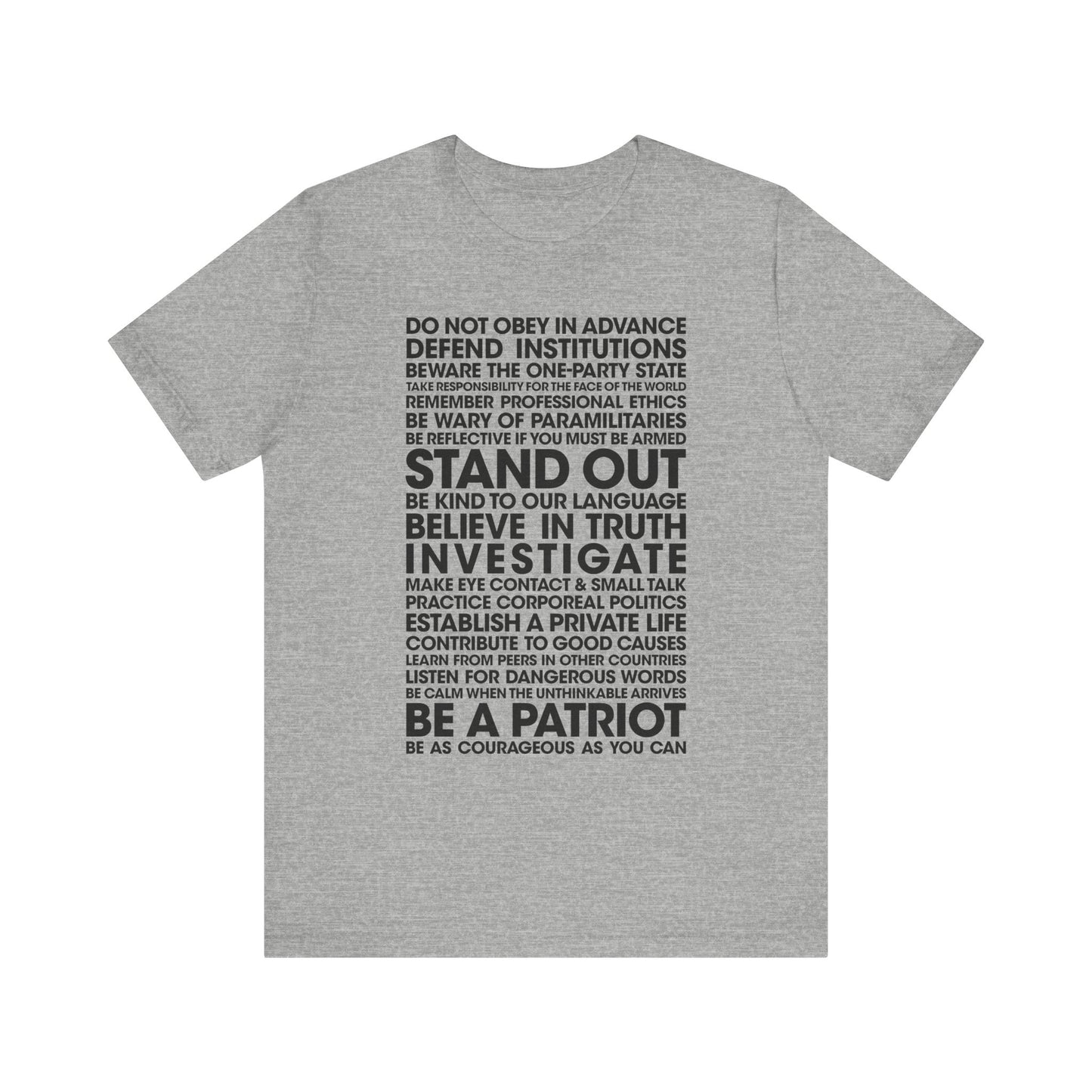 20 Lessons for Fighting Fascism & Tyranny T-Shirt