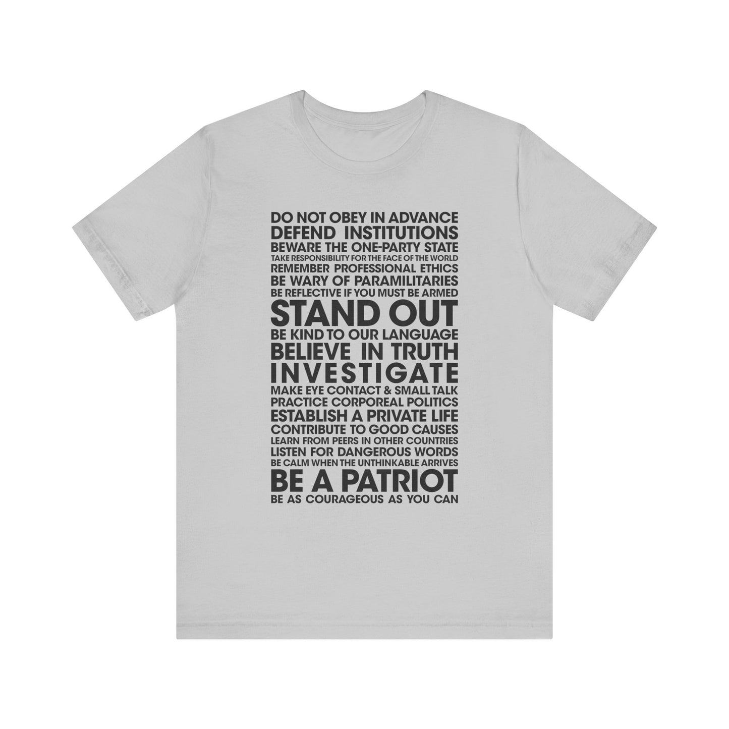 20 Lessons for Fighting Fascism & Tyranny T-Shirt
