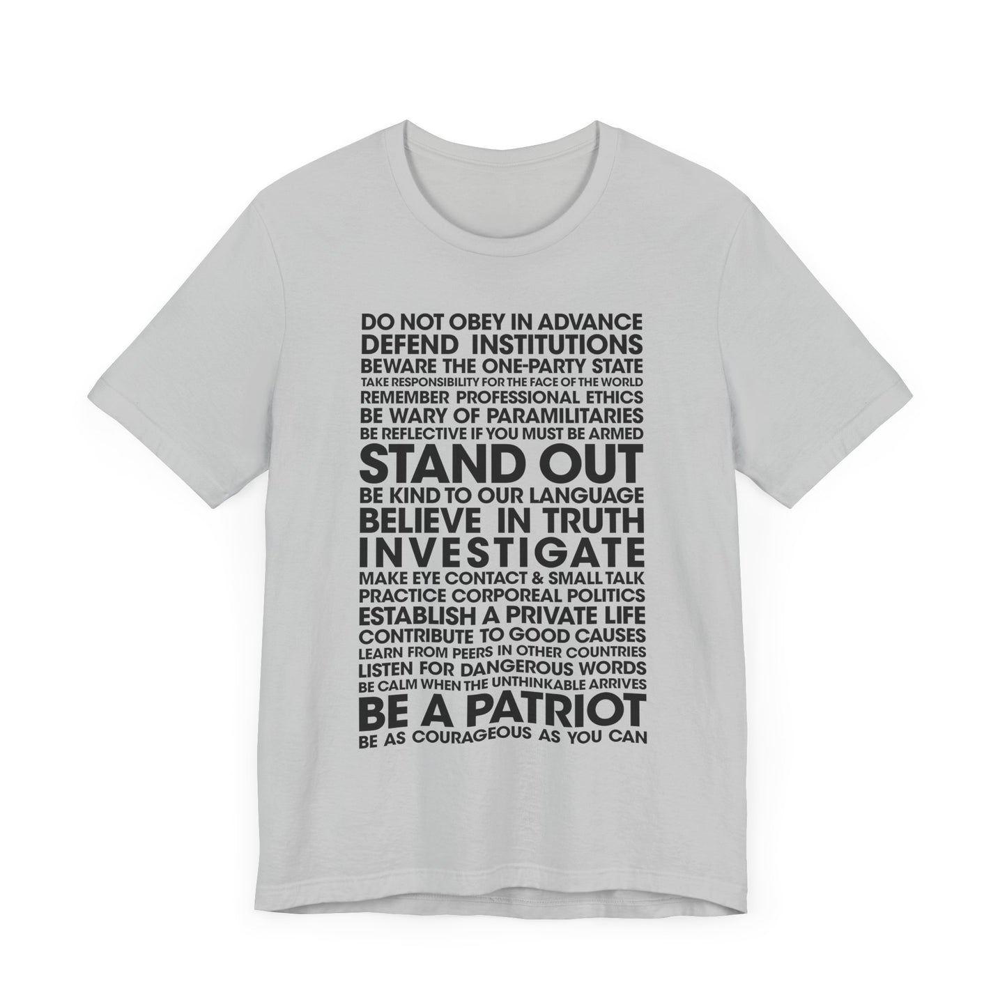20 Lessons for Fighting Fascism & Tyranny T-Shirt