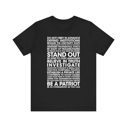20 Lessons for Fighting Fascism & Tyranny T-Shirt