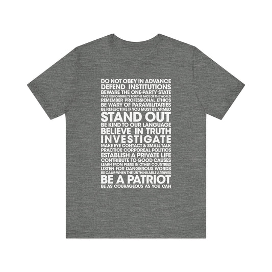20 Lessons for Fighting Fascism & Tyranny T-Shirt
