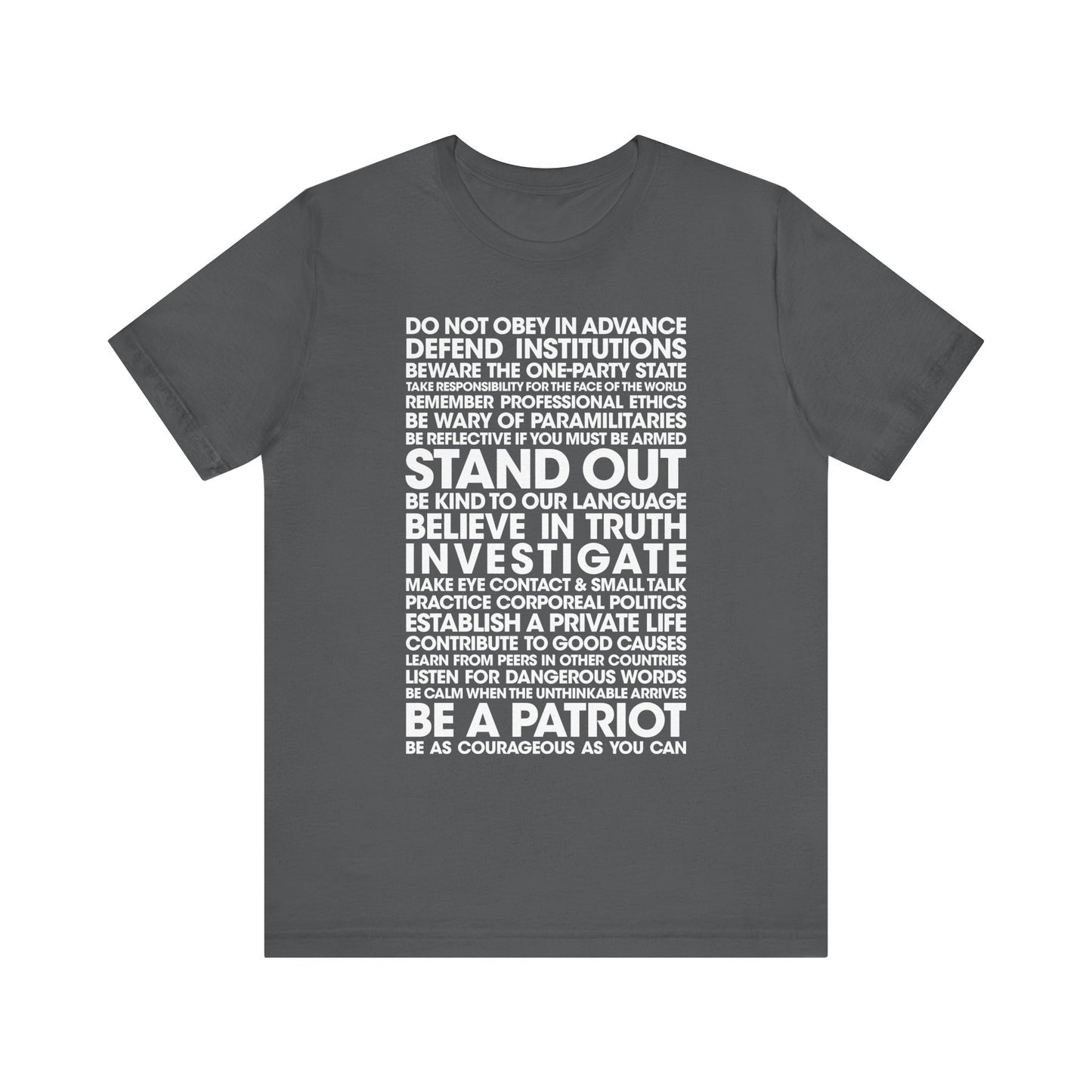 20 Lessons for Fighting Fascism & Tyranny T-Shirt