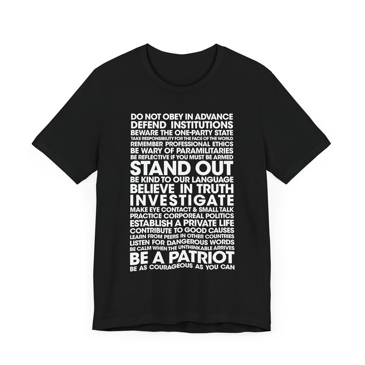 20 Lessons for Fighting Fascism & Tyranny T-Shirt